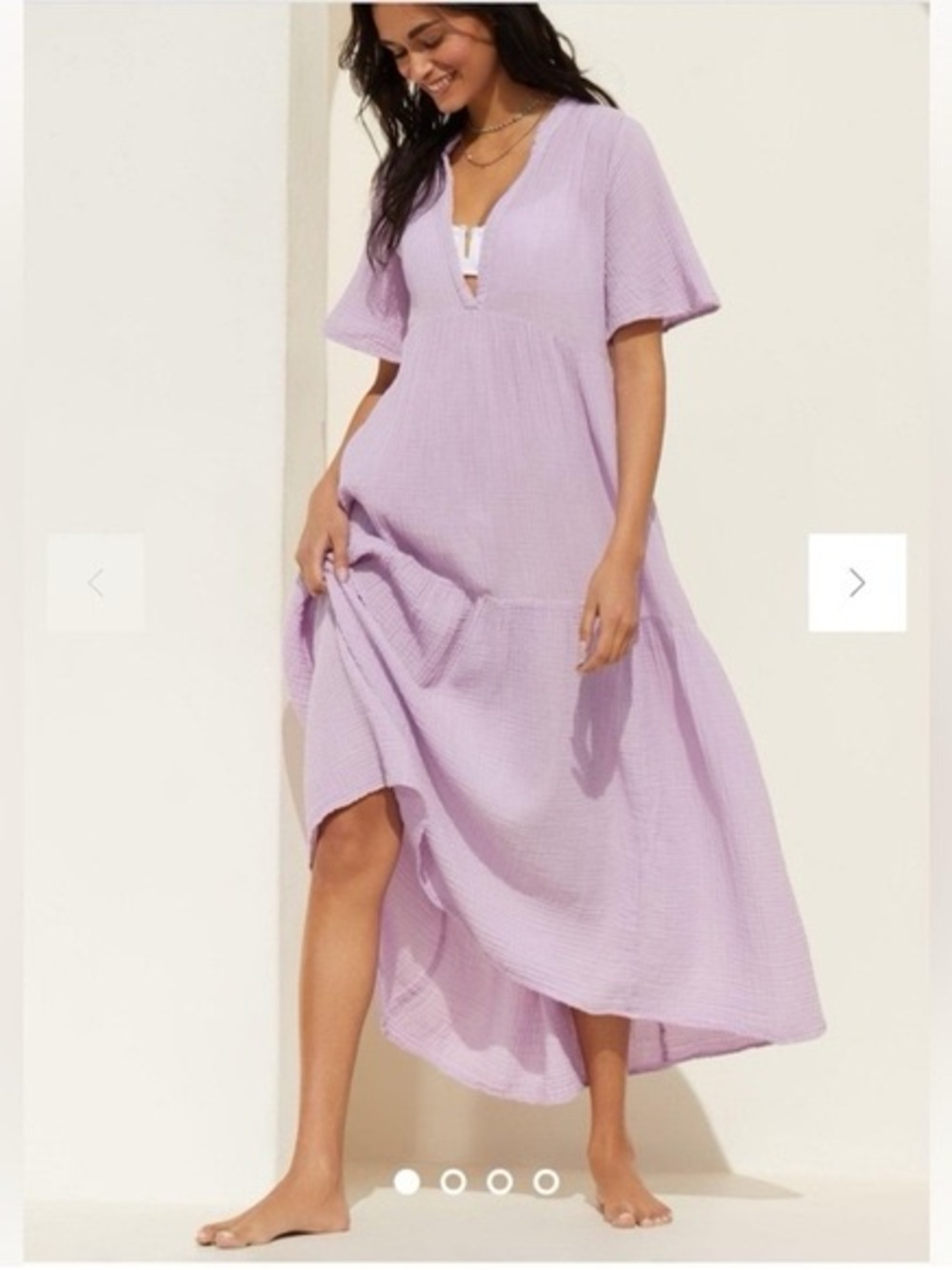 Celandjne Kallie flowy Maxi Dress with V-Neck